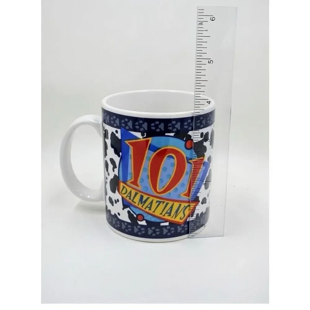 Disney 1996 101 Dalmatians Ceramic Tea Cup Coffee Mug 3.74"